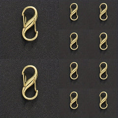 10pcs S Type Spring Fastener Key Chain Mini Buckle Keychain