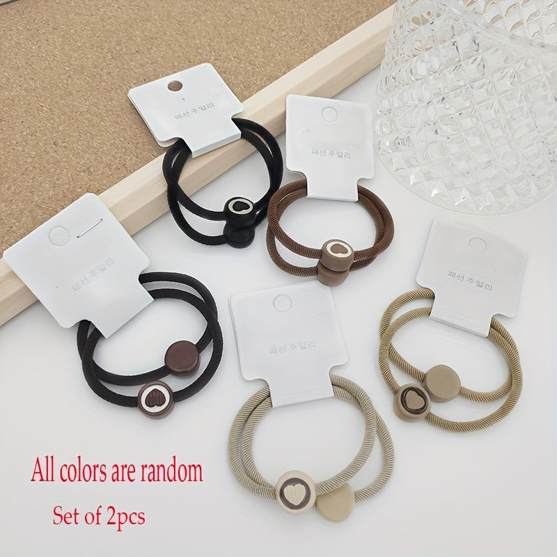 2pcs Cartoon Hair Band High Elastic Hair Loop