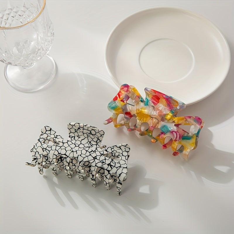 Graphic Hair Claw Non Slip Hair Accessory