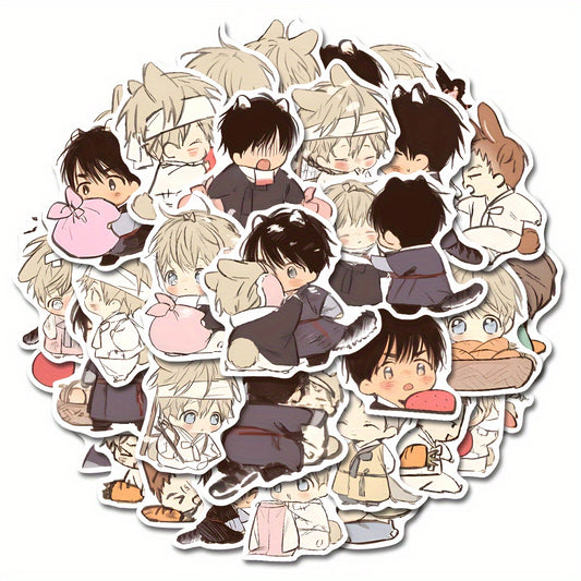 60pcs Comic Anime Waterproof Stickers for Laptop Luggage Bike Notebook Helmet