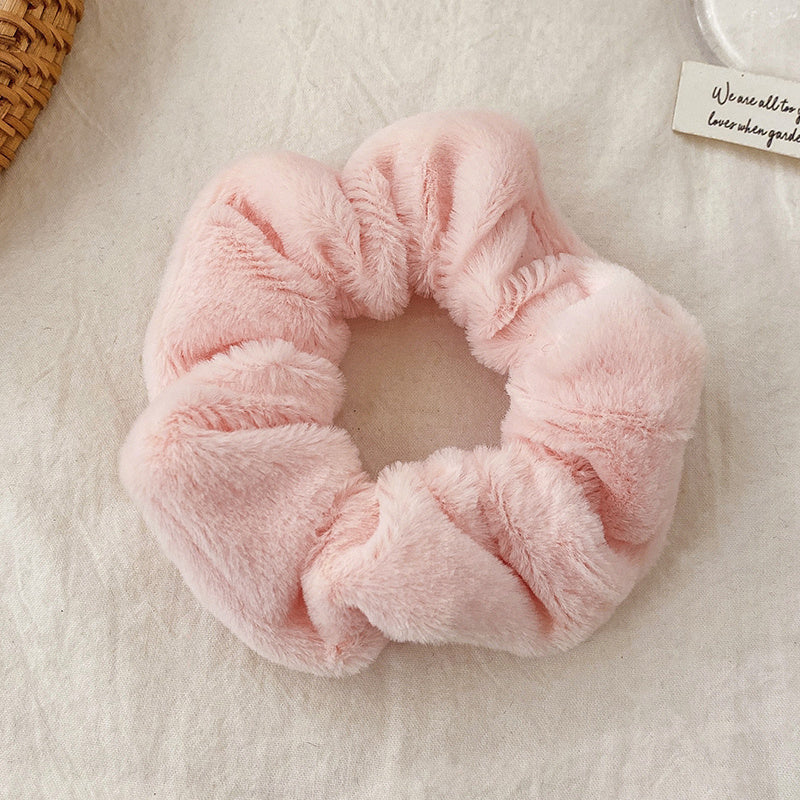 Solid Colors Velvet Scrunchies Soft Hair Ties Ponytail Holders