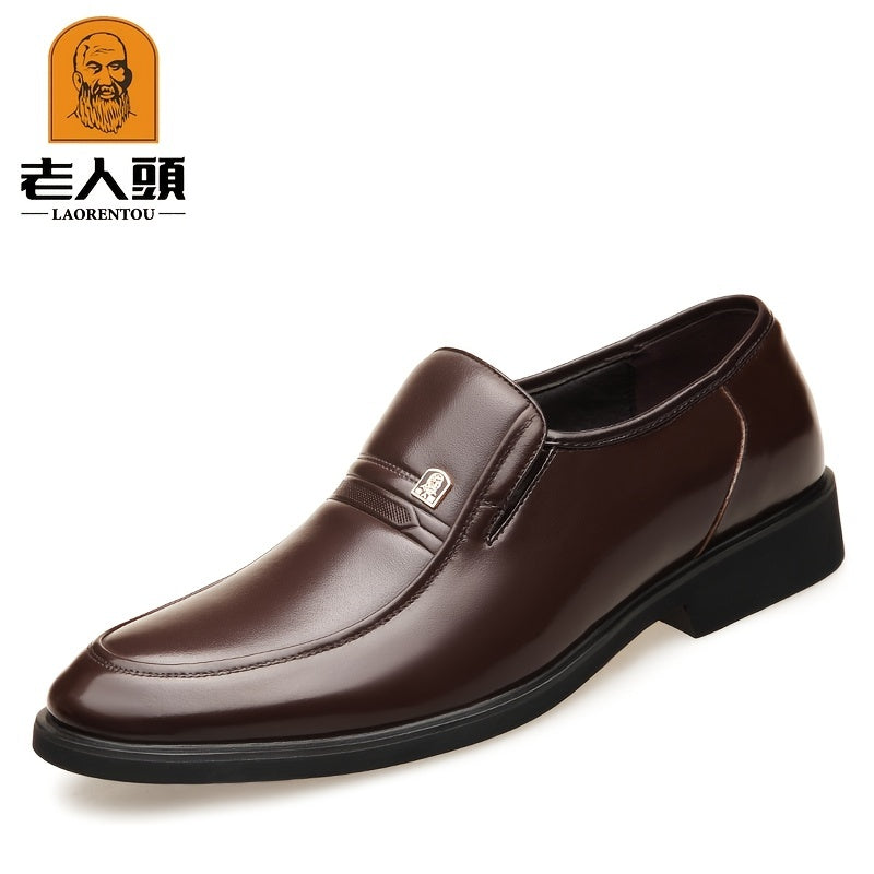 LAORENTOU Men's Leather Dress Shoes Lightweight Formal Shoes