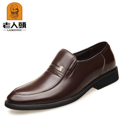 LAORENTOU Men's Leather Dress Shoes Lightweight Formal Shoes