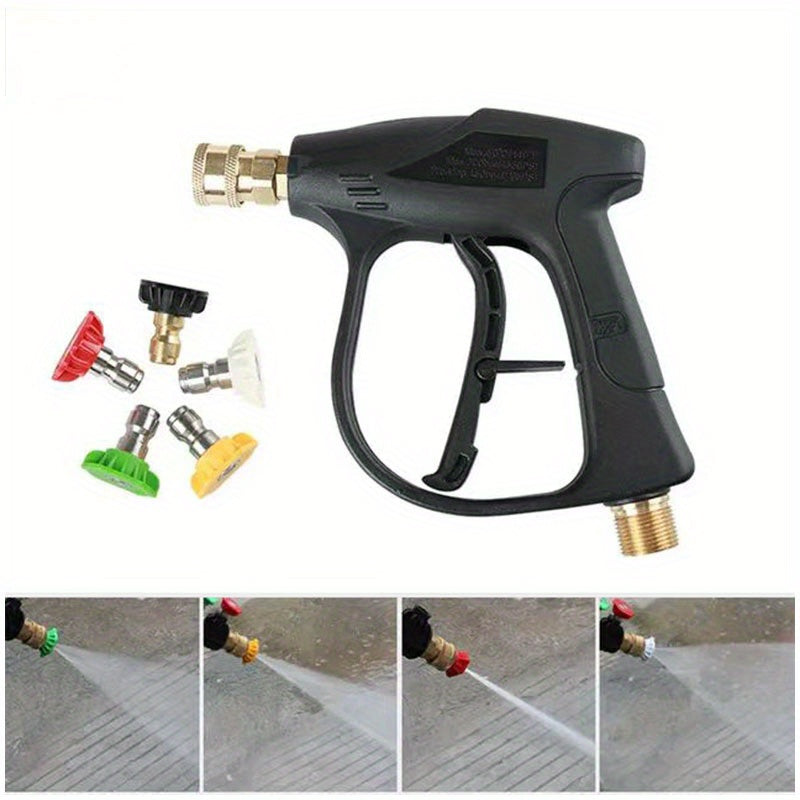 Pressure Washer Gun Snow Foam Lance 3000 PSI Max with 5 Nozzle Tips 1L Foam Jug