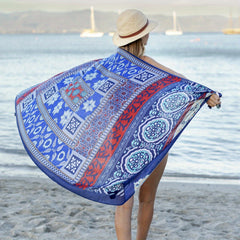 Geometric Print Bikini Wrap Scarf Boho Large Shawl