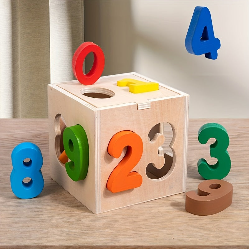 Toddler Number Shape Matching Blocks Educational Toy