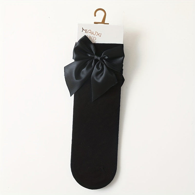 Girls Kids Sweet & Bowknot Crew Socks