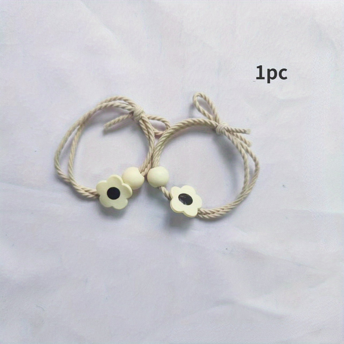 Bunny Pattern Hair Tie Elastic Rubber Band Ponytail Hair Rope