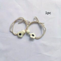 Bunny Pattern Hair Tie Elastic Rubber Band Ponytail Hair Rope
