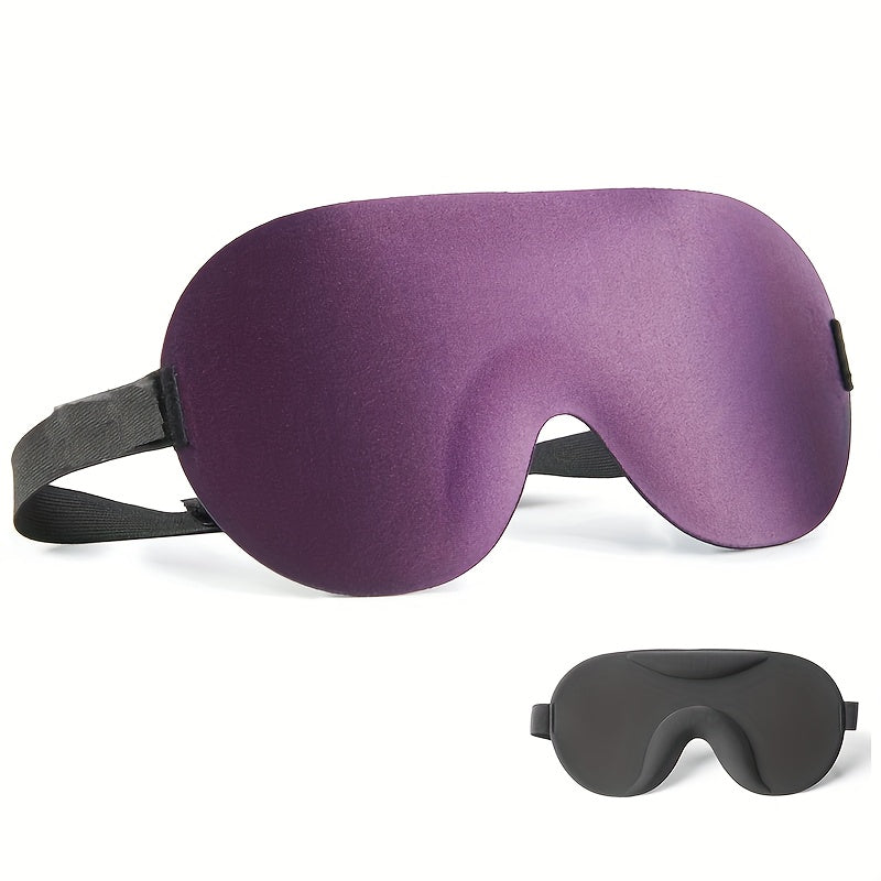 Solid Sleep Eye Mask Adjustable Strap Lightweight Blackout Blindfold