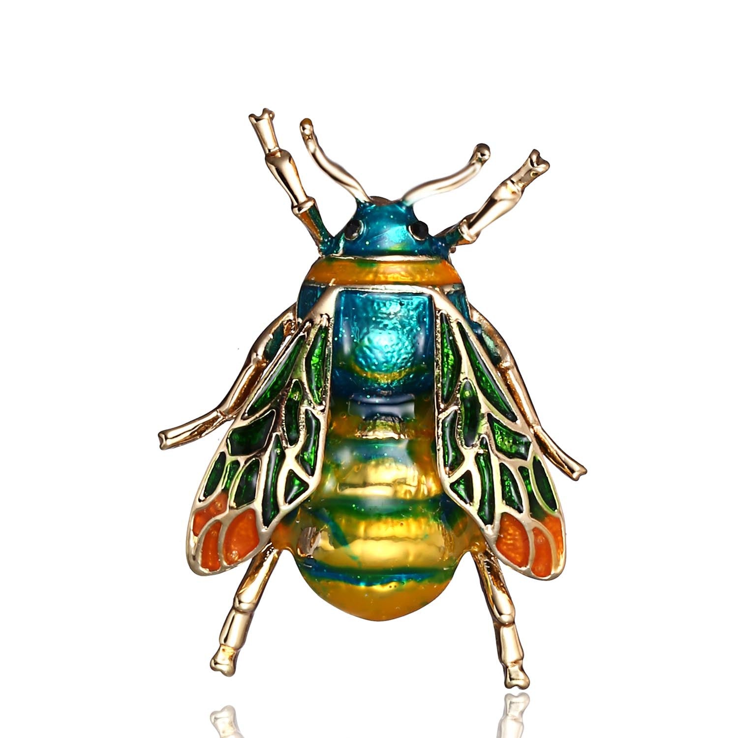 Colorful Bee Shape Brooch Animal Insect Theme Corsage Pin 1 Pc