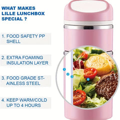 Portable Stainless Steel Music Insulated Lunch Box for Teenagers