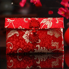 Chinese Silk Fabric Red Envelope Lucky Red Packet Year Gift