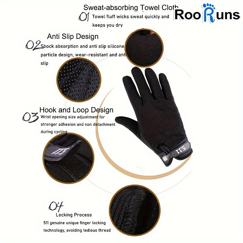 Men's Tactical Full Finger Gloves - Order a Size Up