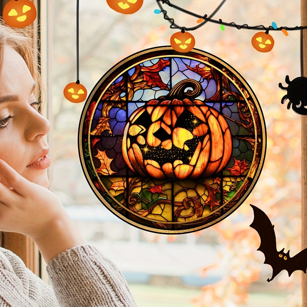 Halloween PVC Window Sticker Double sided Pumpkin Castle Cat Birds Decor