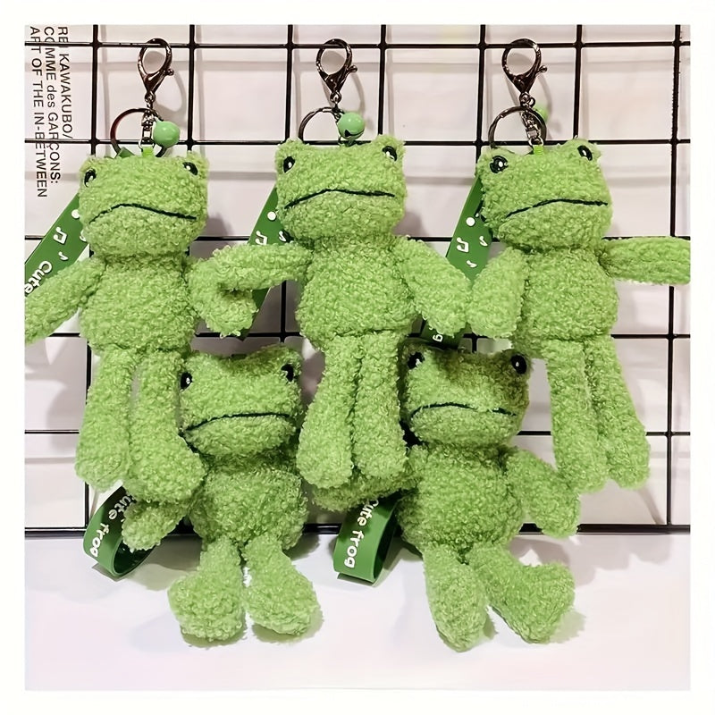 Plush Frog Doll Bag Pendant Keychain for School Bag