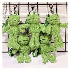 Plush Frog Doll Bag Pendant Keychain for School Bag