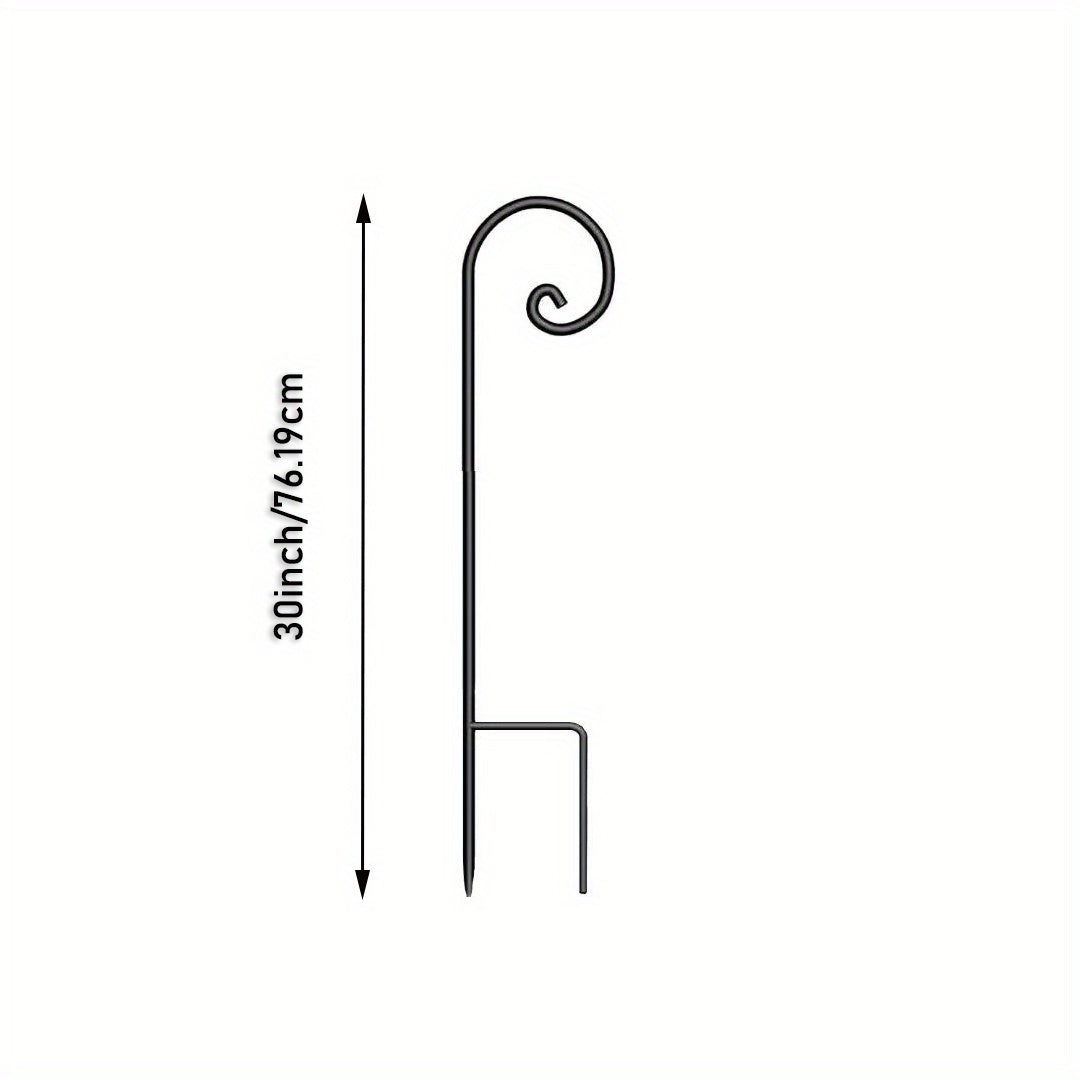 Shepherd Hook Iron Curled Hook For Hanging Bird Feeders Plant Hangers