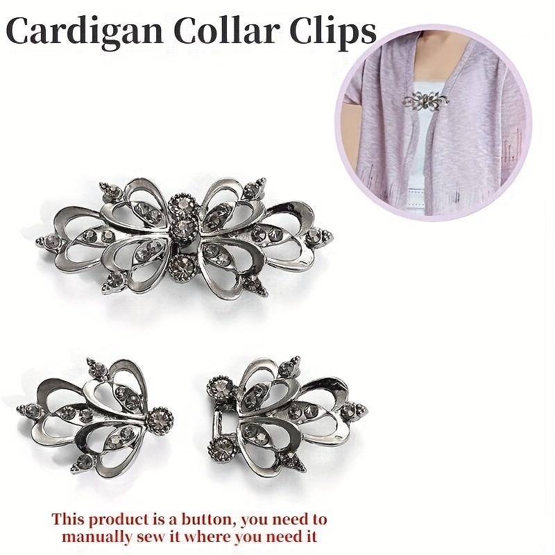Rhinestone Clip Cardigan Shawl Cape Buckle