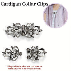 Rhinestone Clip Cardigan Shawl Cape Buckle