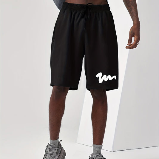 Casual Street Cartoon Print Stretch Drawstring Shorts