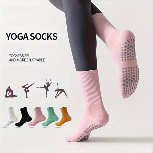 Professional Yoga Socks Non-slip Mid-tube Socks Women's Fitness Dance Socks