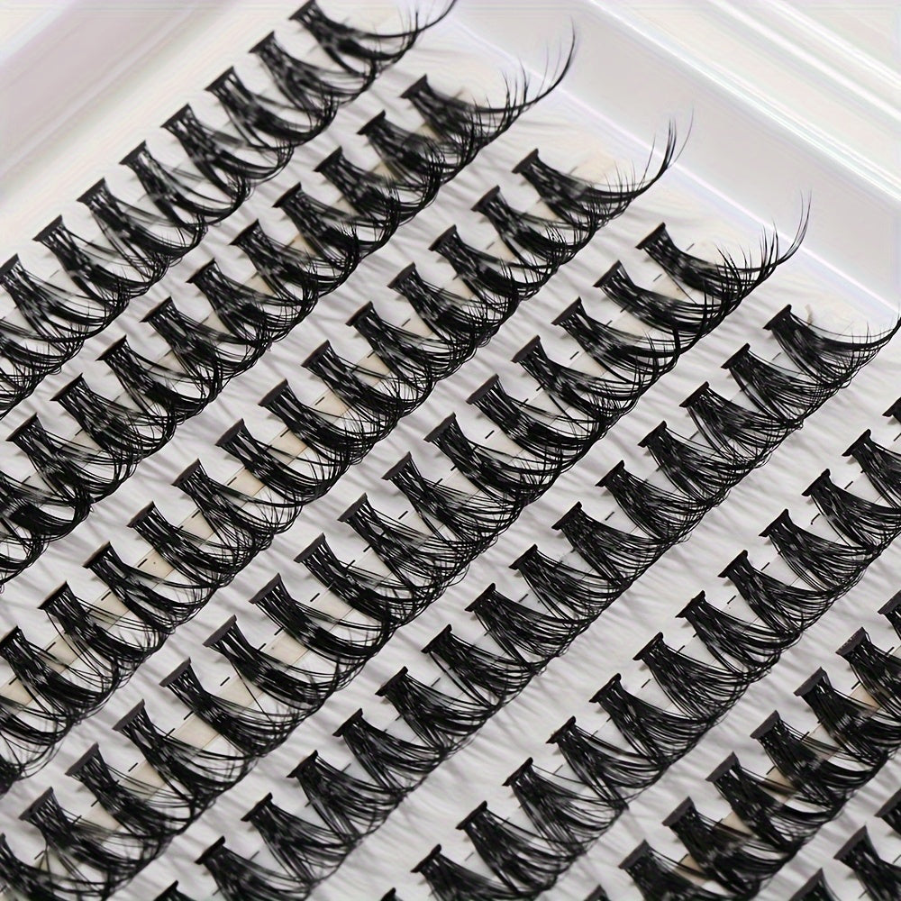 240pcs 40D Eyelash Cluster Extension D Curl Mixed Tray Faux Mink Lashes