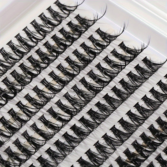 240pcs 40D Eyelash Cluster Extension D Curl Mixed Tray Faux Mink Lashes
