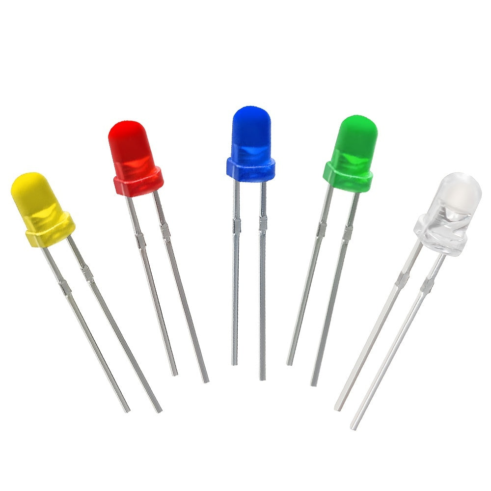 100pcs LED Diode F3 Bright 3MM Red Yellow Green LEDs Kit