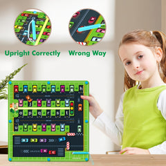 Wooden Letter Parking Game Car Maze Puzzle Educational Toy