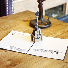 3D Guitar Pop Up Card for Anniversaries & Birthdays