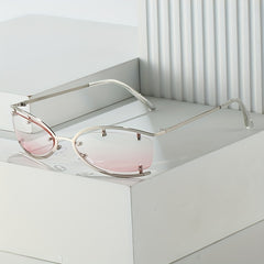 Y2K Wrap Around Sunglasses Futurism Metal Frame Sun Glasses