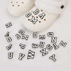 26pcs PVC Letter Charms Shoe Decoration DIY Shoes Pins For Clogs Men Women Teens
