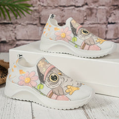 Owl Print Soft Comfort Running Shoes Shock Absorption Non Slip Sneakers
