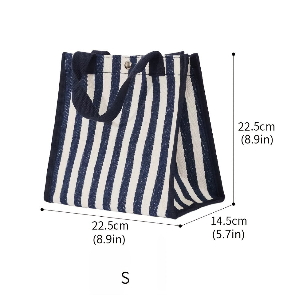 Striped Large Capacity Tote Bag Casual Handbag Women's Shoulder Bag