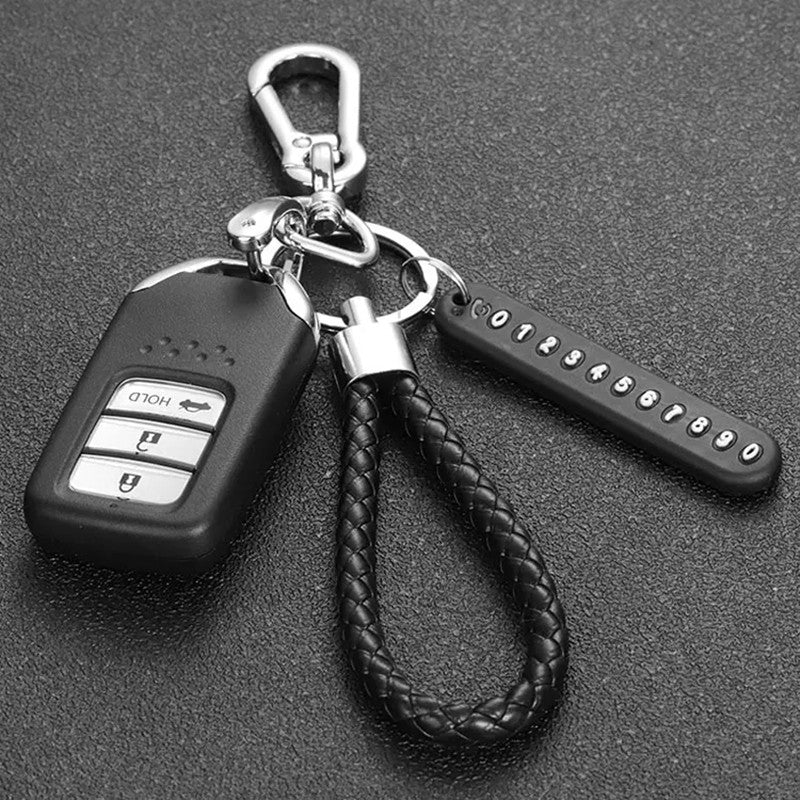 Anti Lost Keychain Pendant with Phone Number Strip