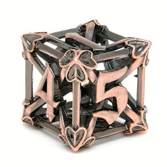 7pcs Hollow Vintage Flower Metal Dice Set