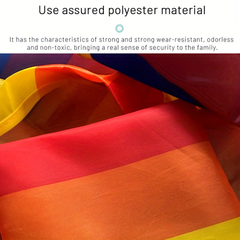 Rainbow Striped Shopping Tote Bag Foldable Portable Reusable Grocery Bag