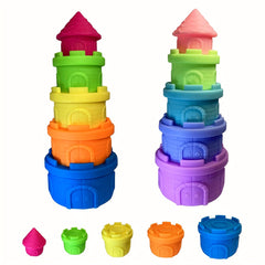 Soft Gel Castle Stacking Toys 5pcs Set