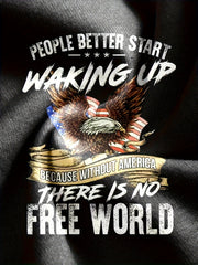Eagle Pattern Print Men's Short Sleeve Tee Graphic Shirt