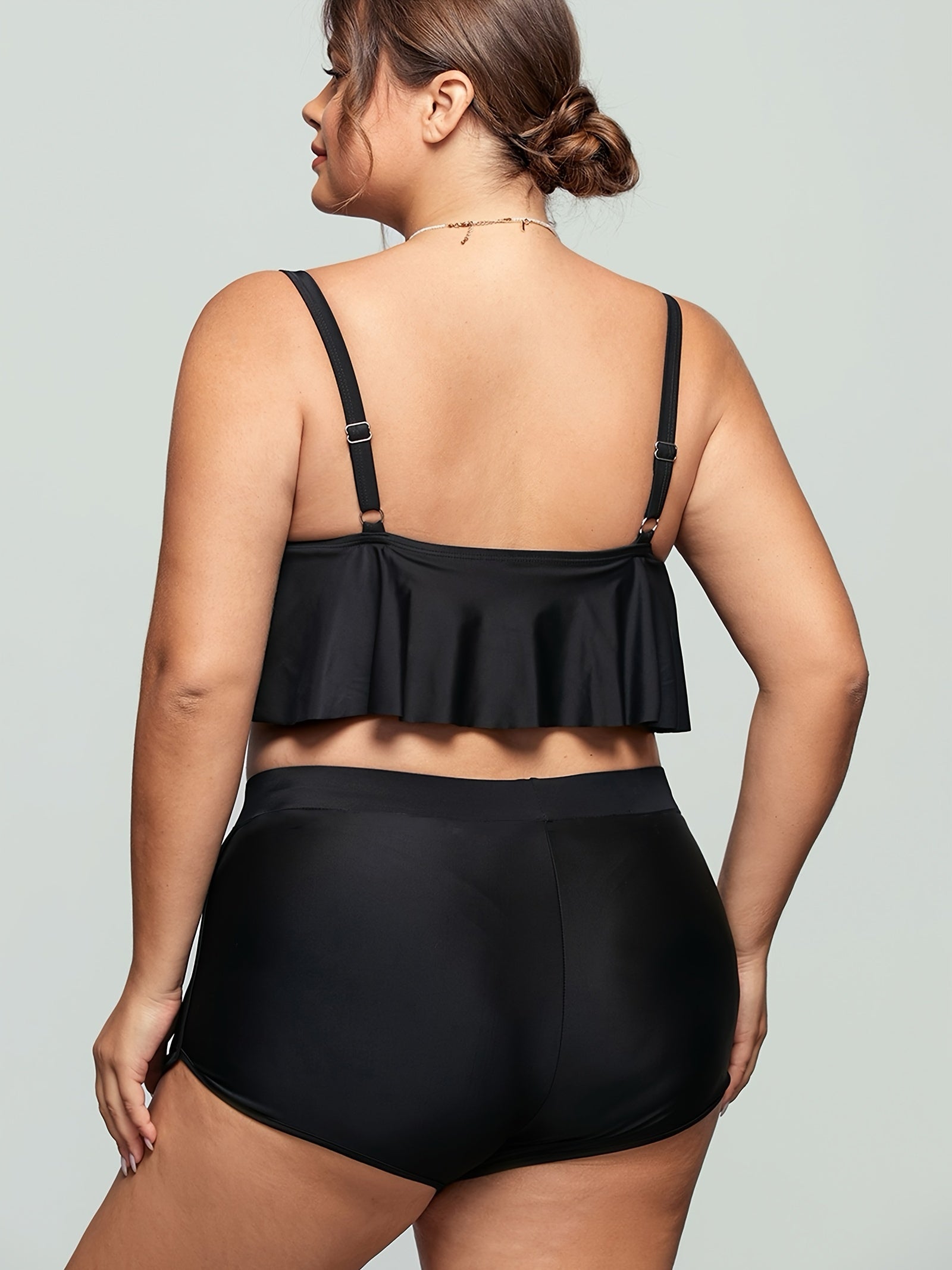  Ruffle Trim Bikini Set for Women