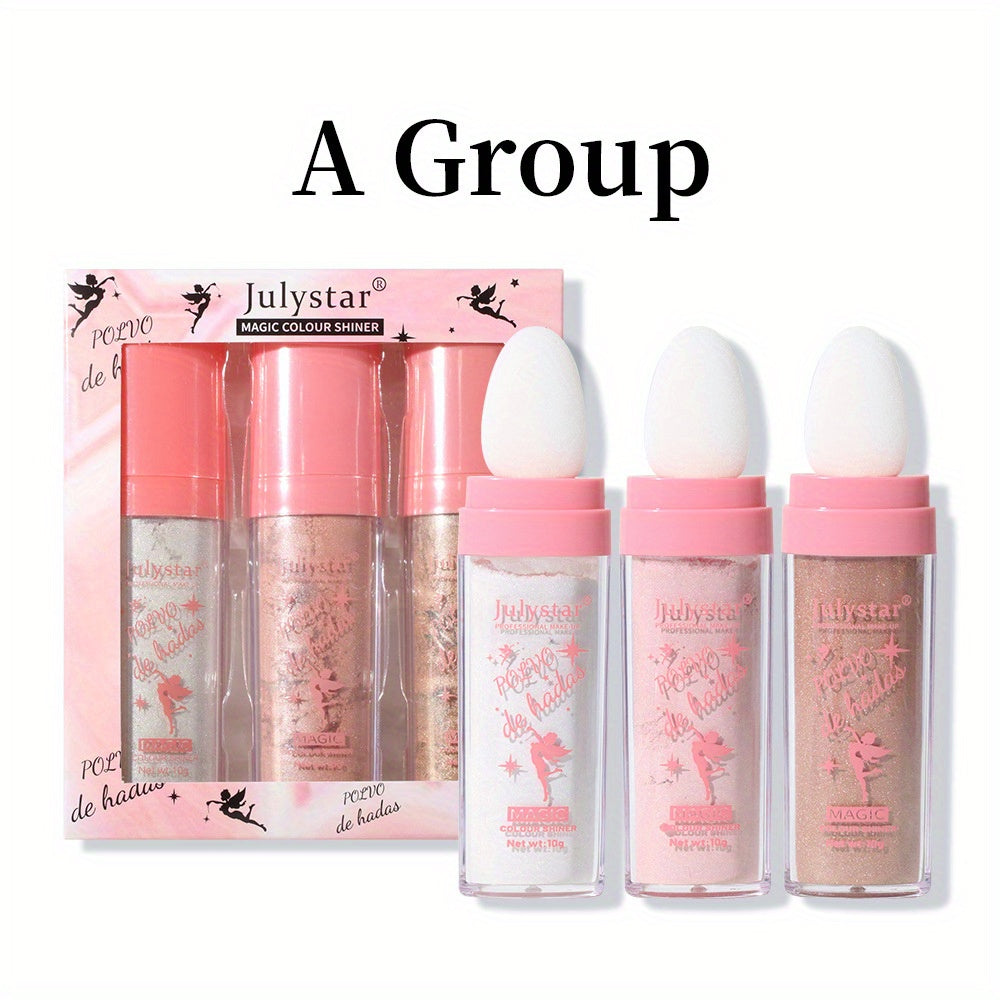 3pcs Fairy Highlighter Patting Powder Set