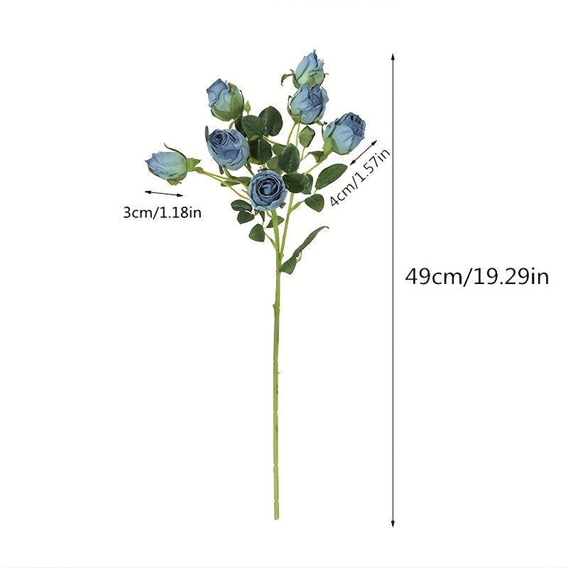 Artificial Rose With 7 Heads Bulk Bouquets Real Touch Faux Flowers