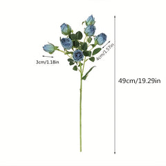 Artificial Rose With 7 Heads Bulk Bouquets Real Touch Faux Flowers