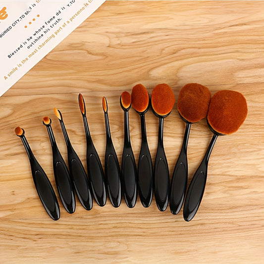 10pc Smooth Blender Brush Set for Drawing and Painting