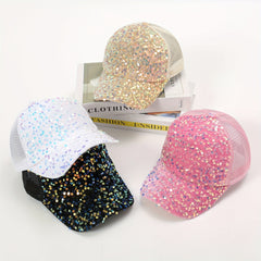 Sparkly Sequins Mesh Baseball Cap