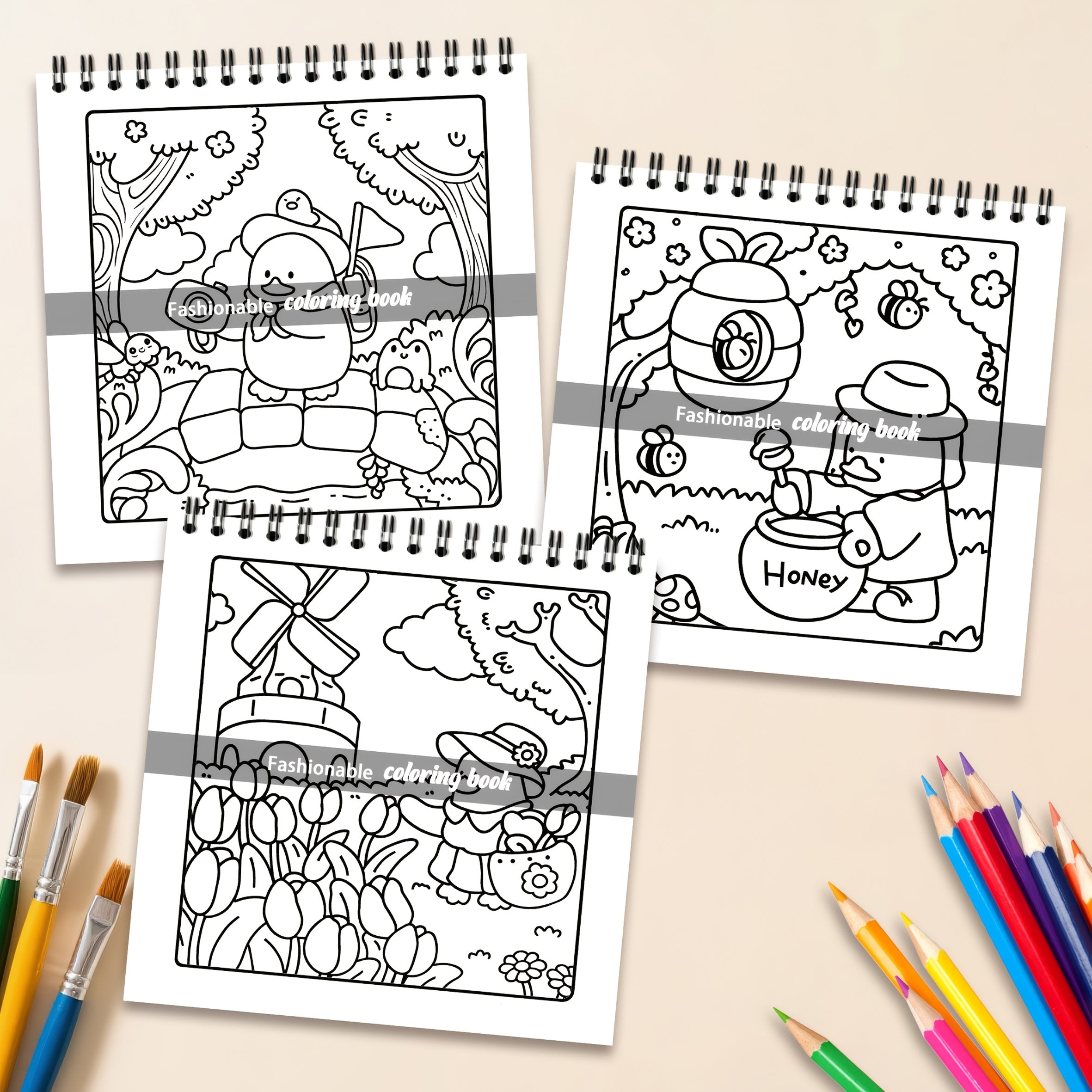 Duck's Life Coloring Book 24 Pages