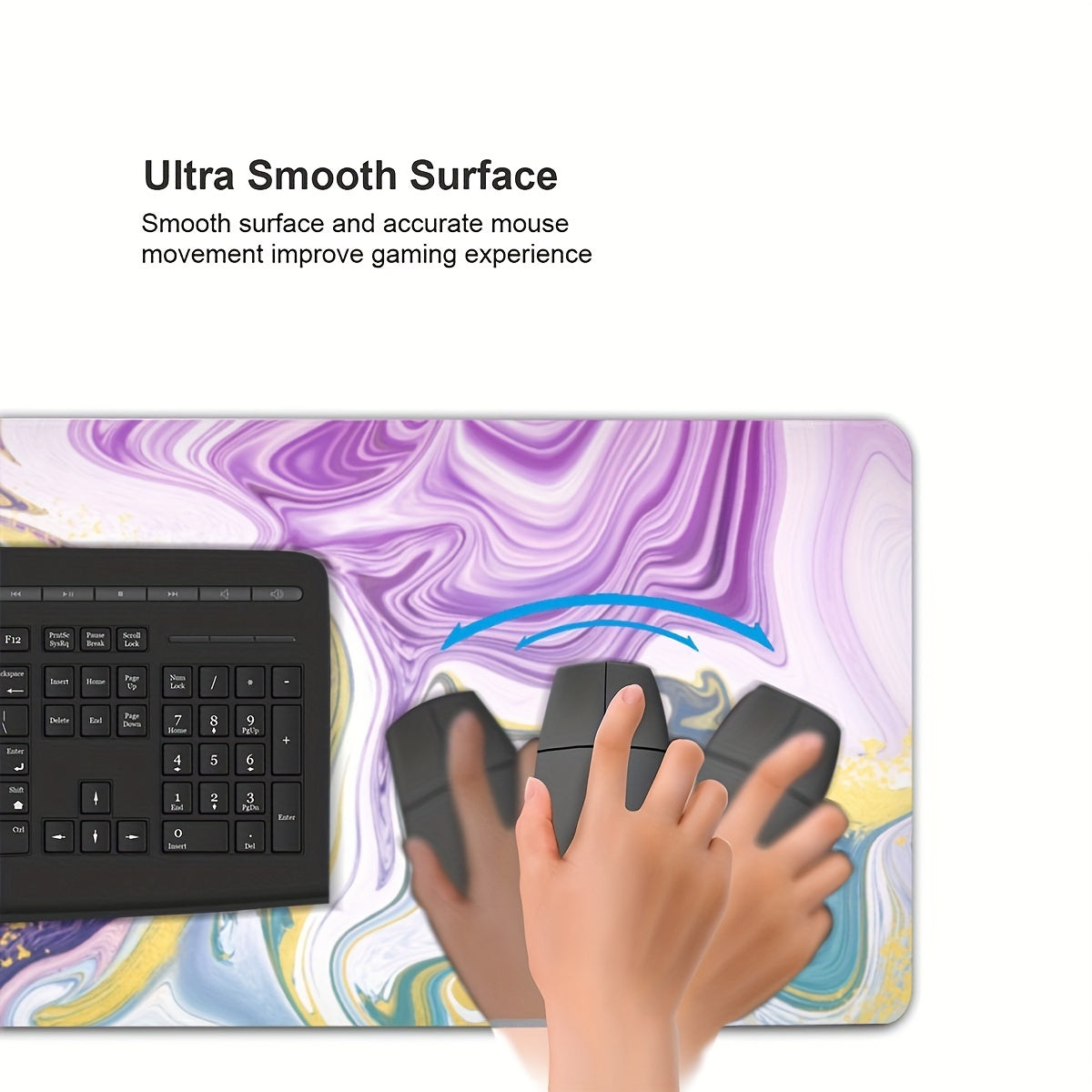 Extra Large Gaming Mouse Pad 35.4inX15.7in Non-Slip Rubber Base
