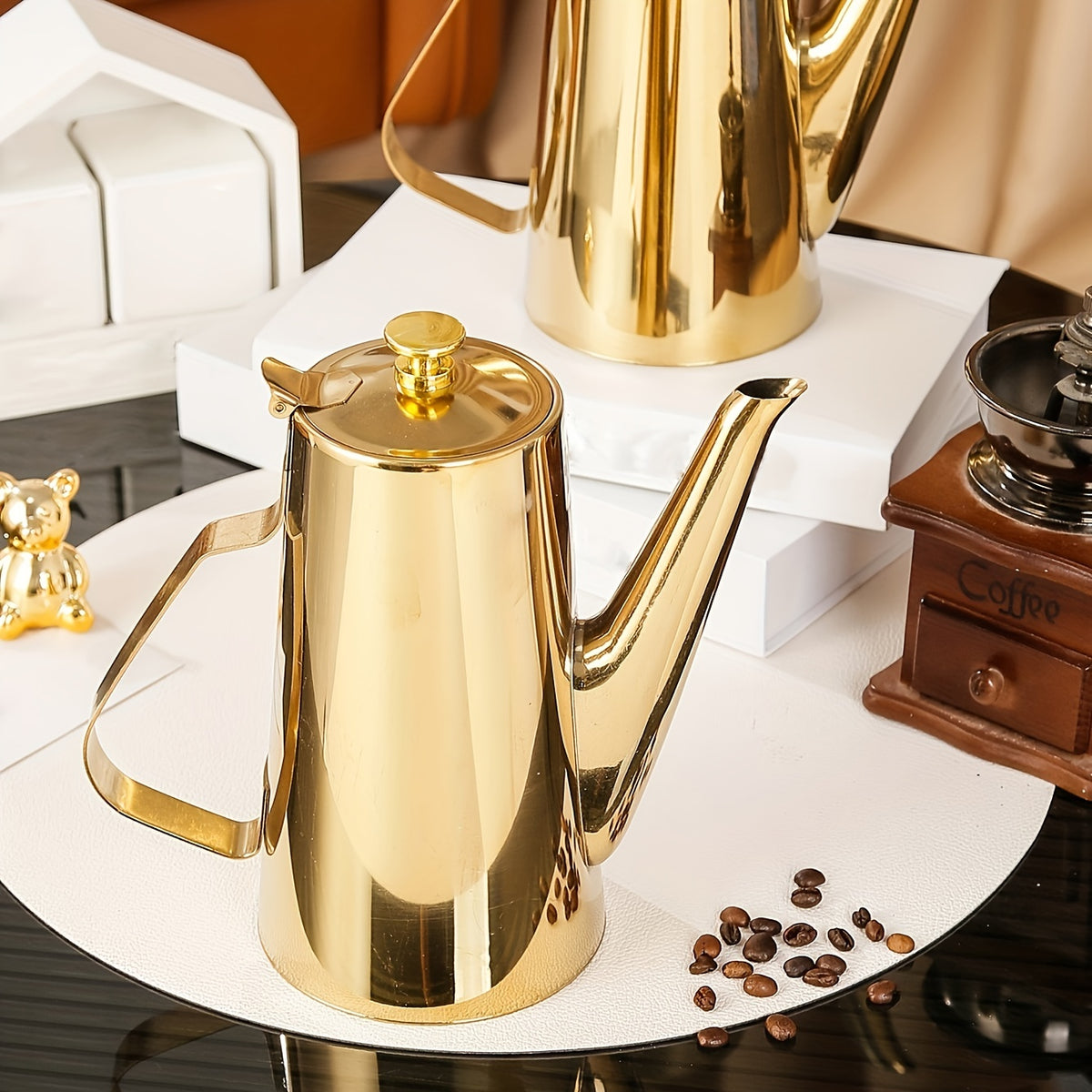 European Style Coffee Pot Stainless Steel Kettle