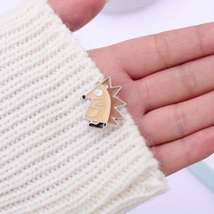 Brown Hedgehog Modeling Personalized Brooch Clothing Pin